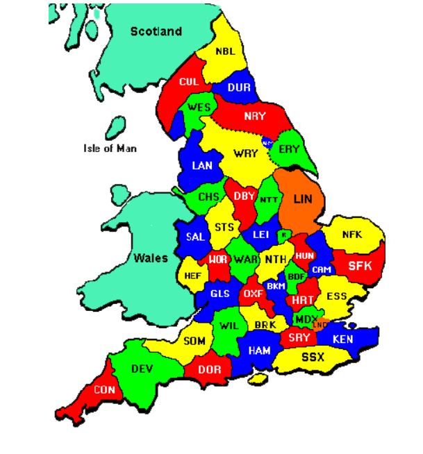 Counties of England. Counties in Britain. English Counties Map. Counties.