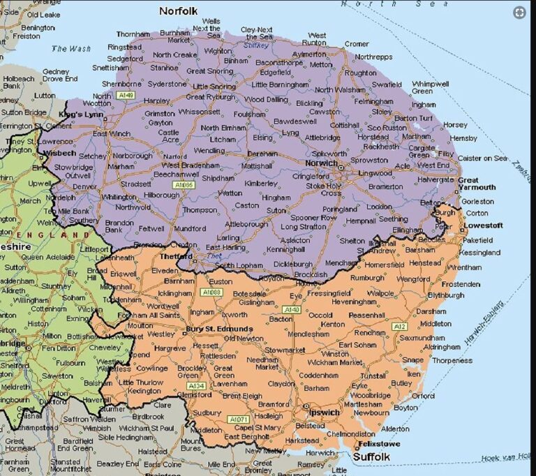 map of suffolk and norfolk        <h3 class=