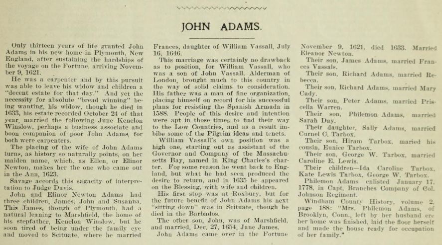 John Adams (1595 To 1633) – Family Tree Insider